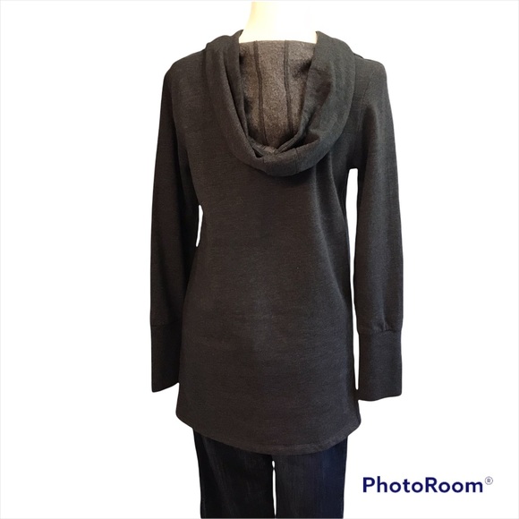 Lole Gali Hooded Fleece Sweatshirt Tunic Black Heather Small - Picture 5 of 10